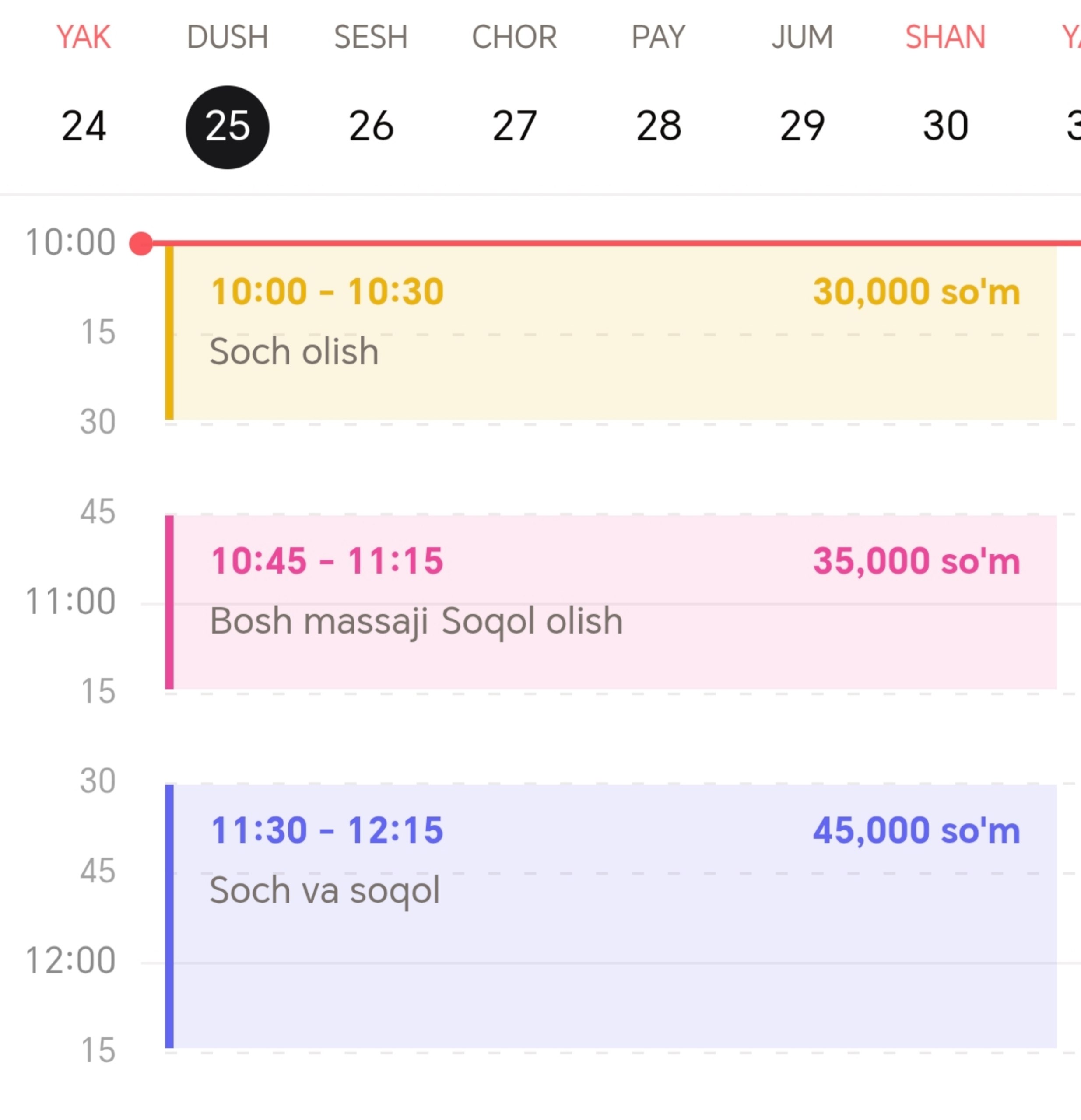 Aqlli jadval va kalendar